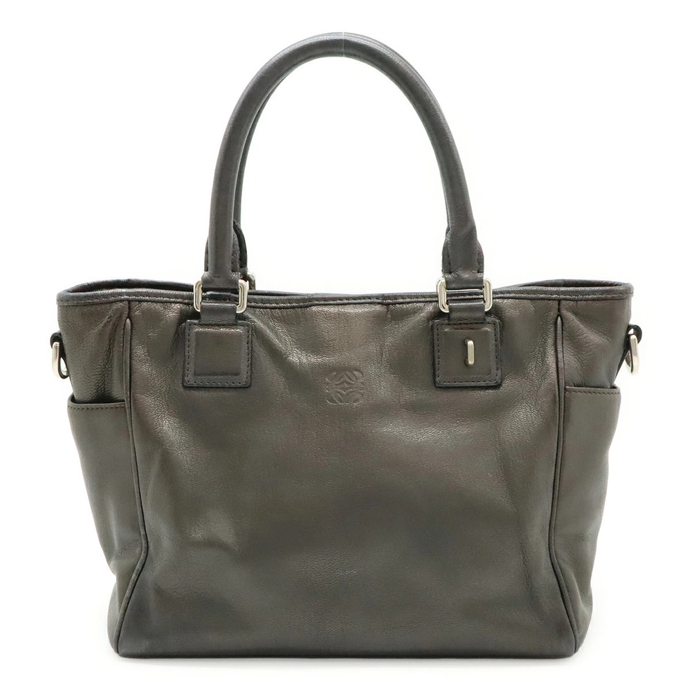 Loewe Anagram handbag tote bag nappa leather gray shoulder strap